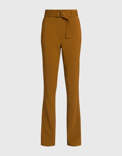 Morgan High-rise Belted Flared Pants