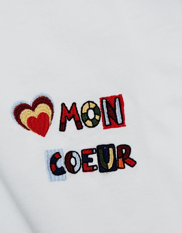 Mon Coeur Embroidered T-shirt