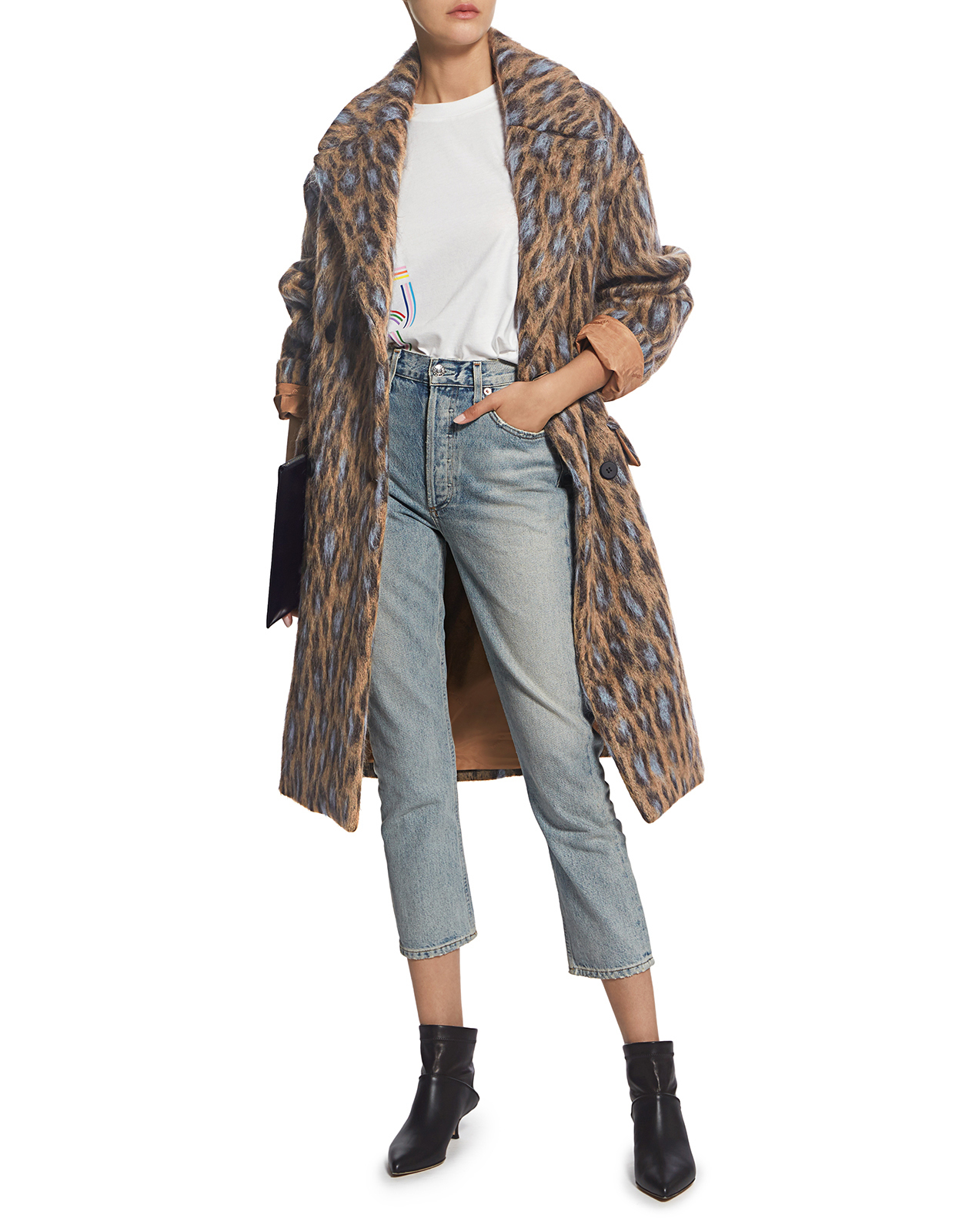 kenzo leopard print coat