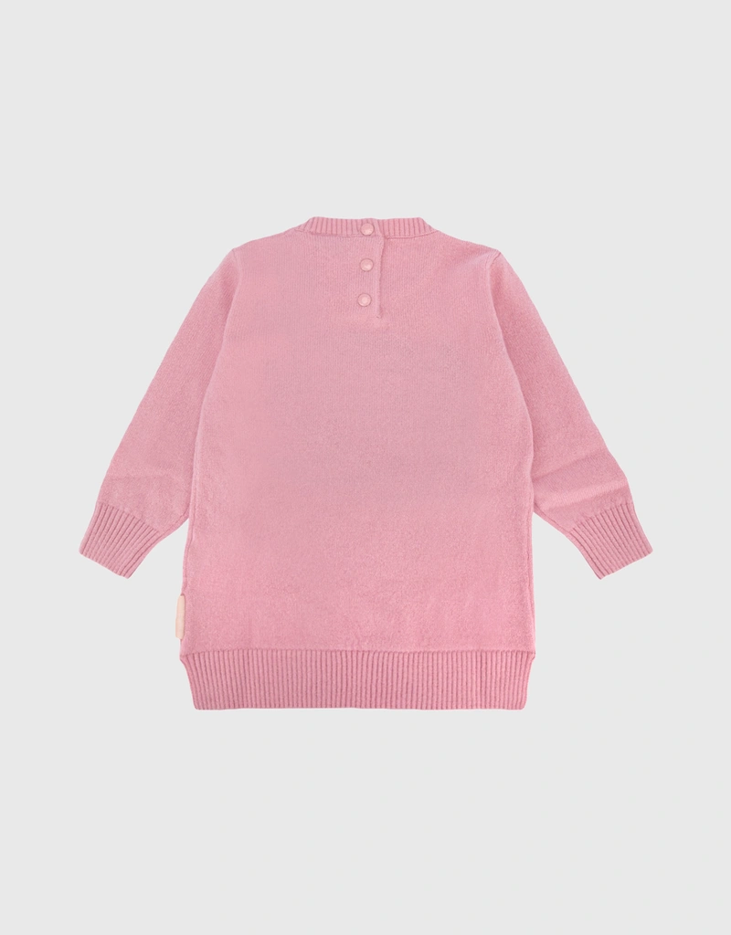 Moncler Kids Wool Cashmere Logo Knitted Dress () IFCHIC.COM