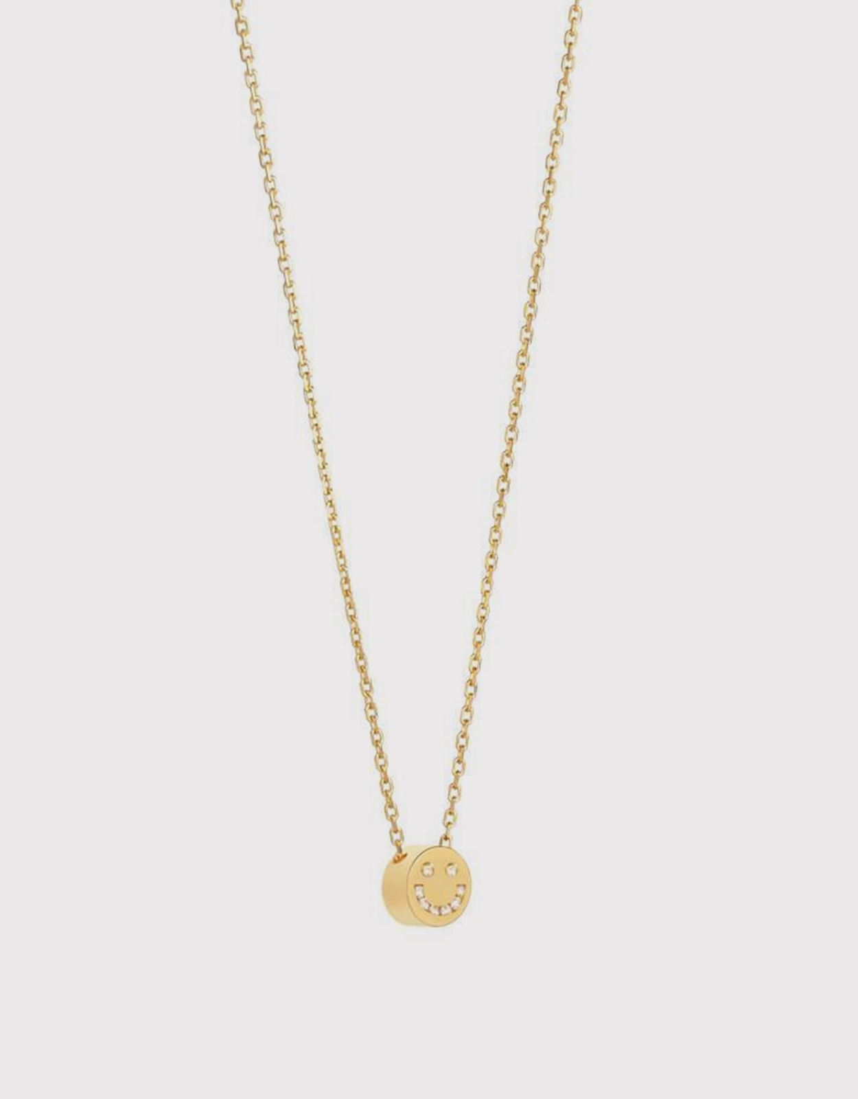 Ruifier Jewelry Modern Words Fine Diamond-Happy Necklace