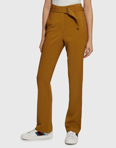Morgan High-rise Belted Flared Pants