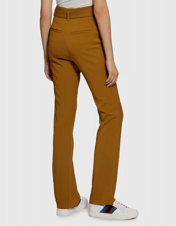 A.L.C. Morgan High-rise Belted Flared Pants