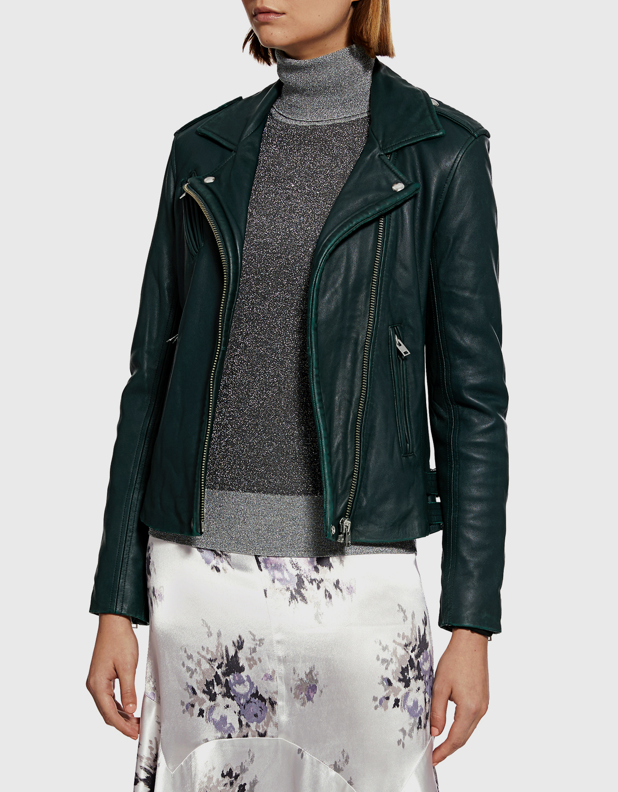 green biker jacket