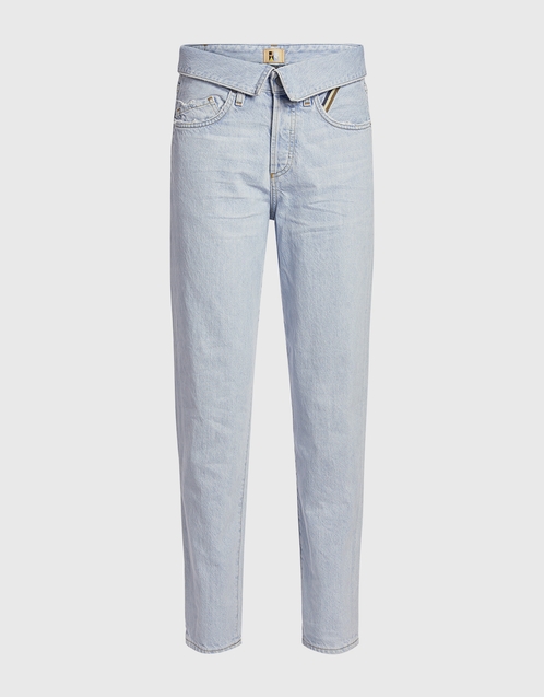 Jean Atelier Flip Fold-over High-rised Straight-leg Jeans (Jeans,Straight  Leg) IFCHIC.COM