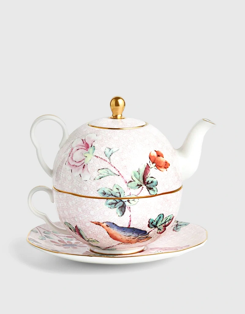 Wedgwood Cuckoo Bone China For One Teapot Set () IFCHIC.COM