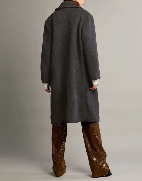 IRO Accelerate Wool-blend Belted Long Coat