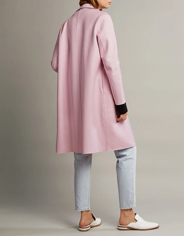 Oversized Wool Knee Length Coat 