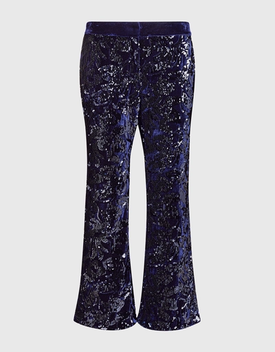 Pace Sequin Flare Cropped Pants