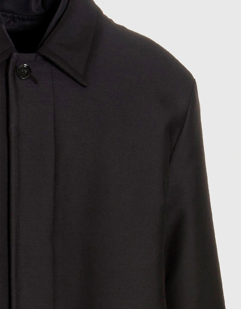 Valentino Garavani Men's Wool Blend Reversible Long Coat () IFCHIC.COM