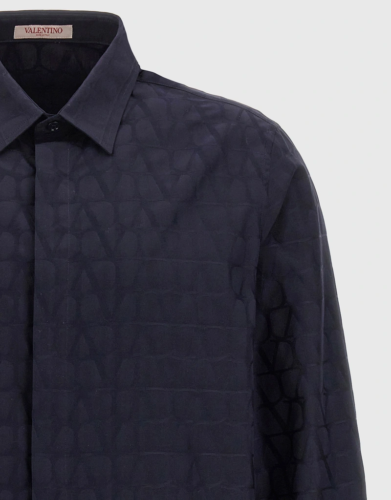 Valentino Garavani メンズ's Toile Iconographe Cotton Shirt