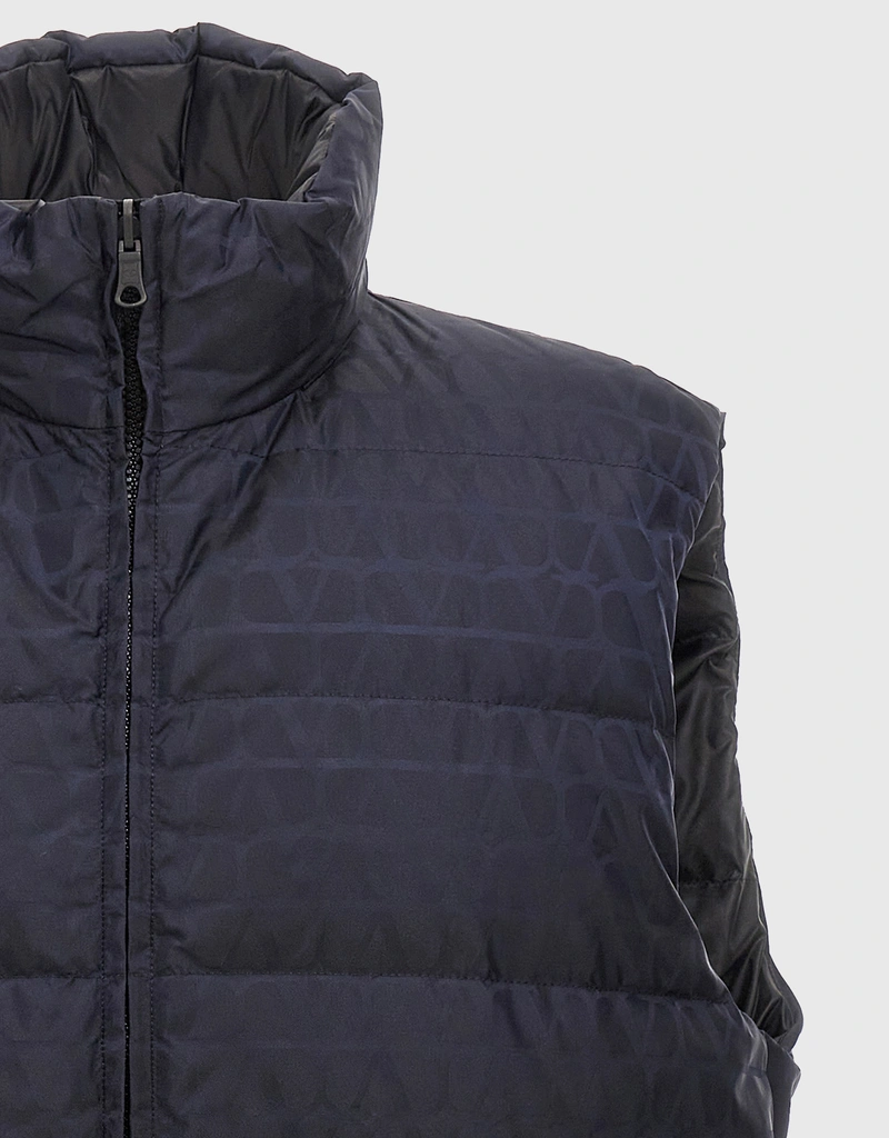 Valentino Garavani メンズ's Toile Iconographe Nylon Padded Vest