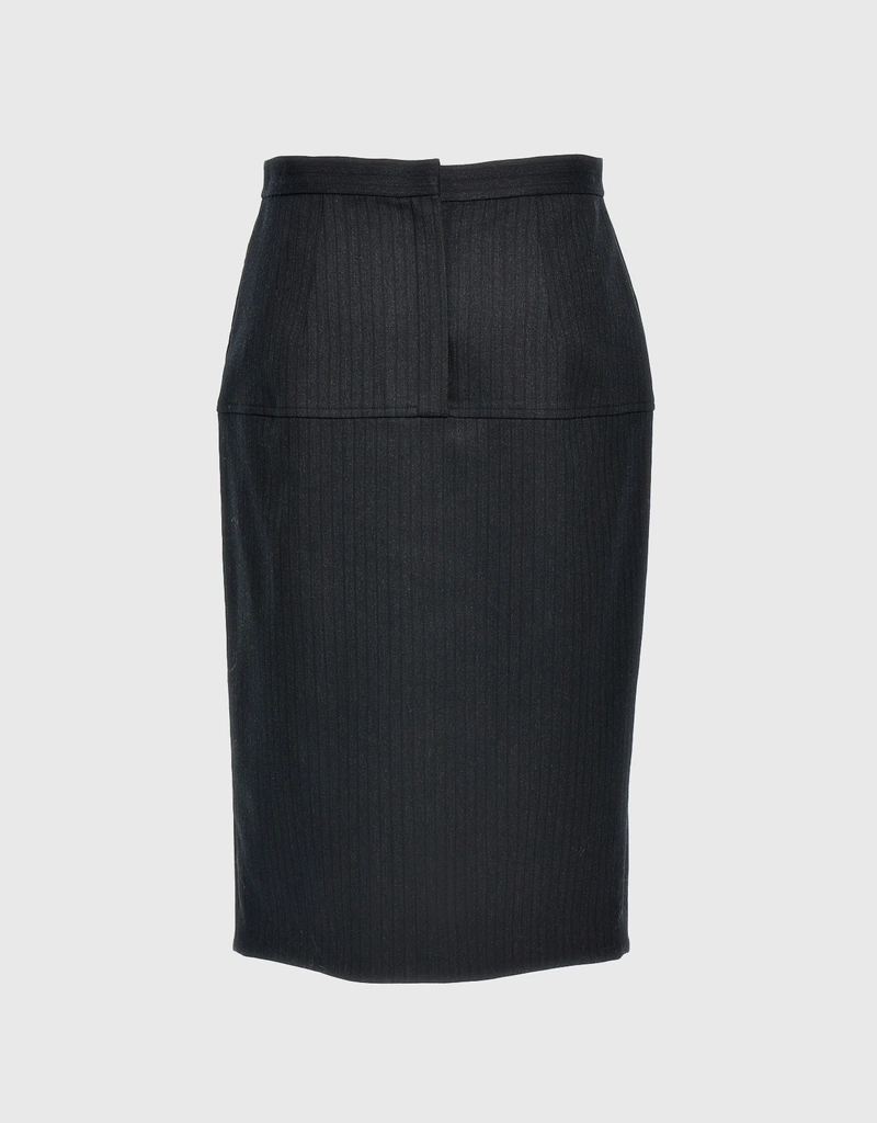 FENDI スカート Fendi Wool Pinstriped Midi Skirt (ドレス) IFCHIC.COM