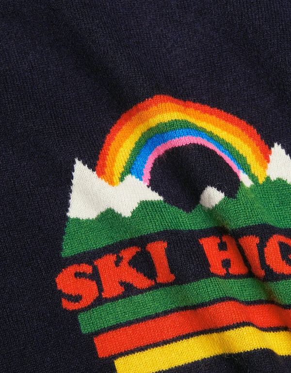 Chinti & Parker Ski High 彩虹羊絨混紡毛衣