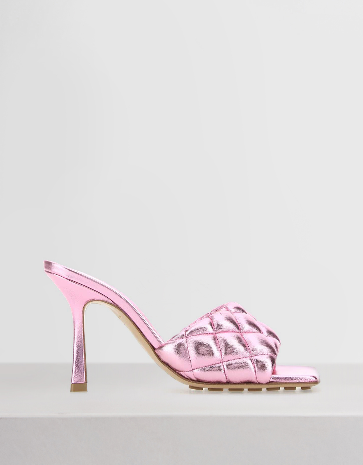Bottega Veneta Nappa Leather Quilted Padded High-Heeled サンダル