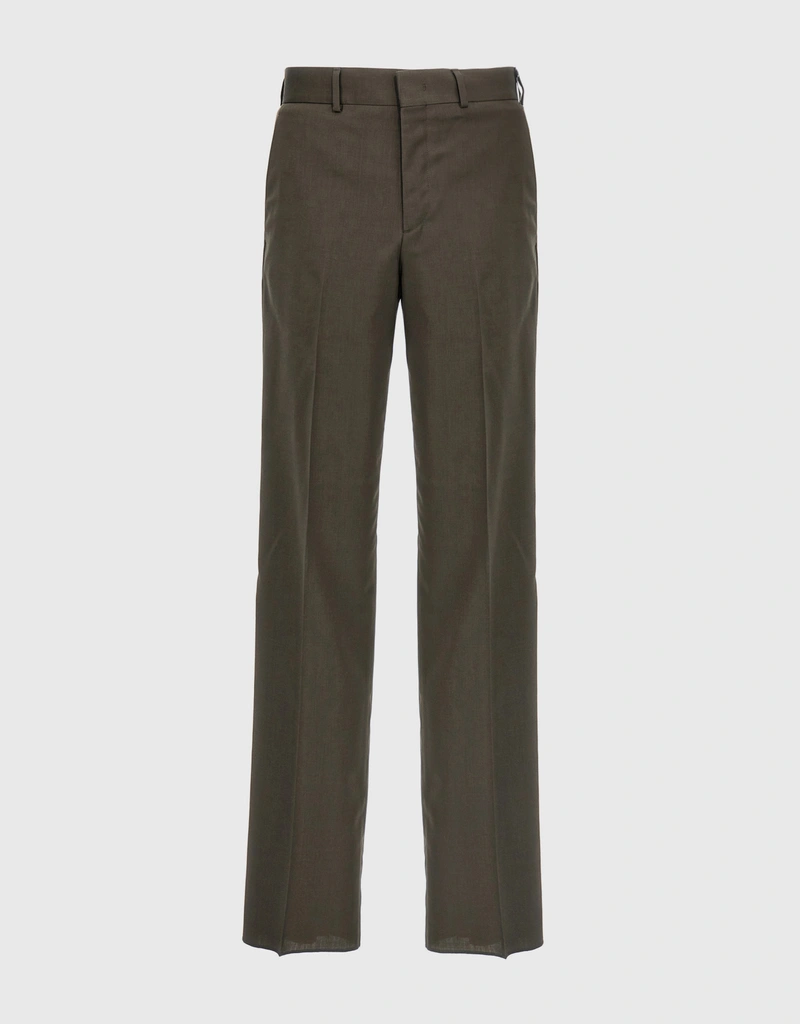 Fendi Men's Cipresso Wool Straight-Leg Pants (Clothing,Trousers