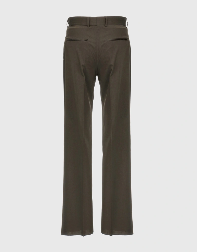 Fendi メンズ's Cipresso Wool Straight-Leg Pants (アパレル,ズボン