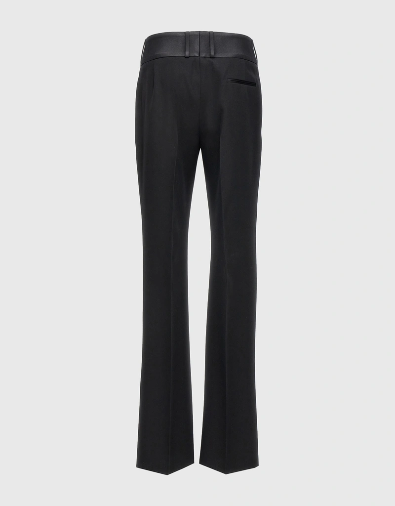 Salvatore Ferragamo Virgin Wool Straight Leg Tuxedo パンツ (パンツ