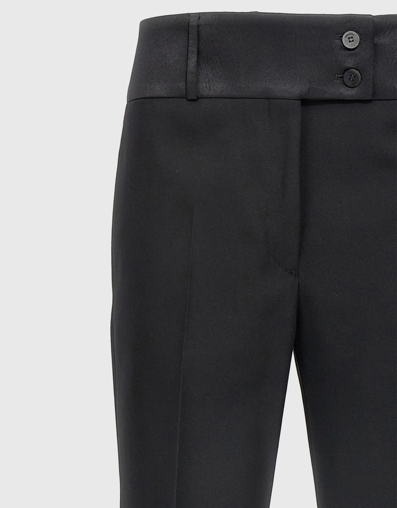 Salvatore Ferragamo Virgin Wool Straight Leg Tuxedo パンツ (パンツ