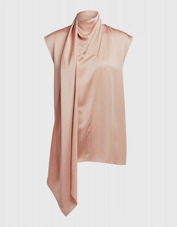 Joseph Birley 領巾設計縐綢緞面女式襯衫