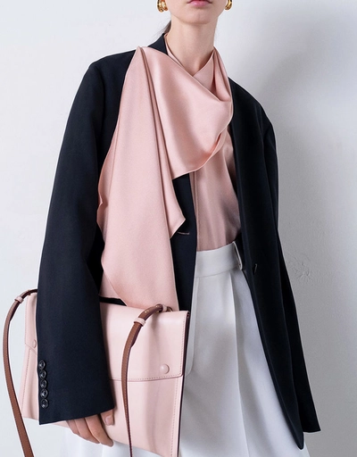 Birley 領巾設計縐綢緞面女式襯衫