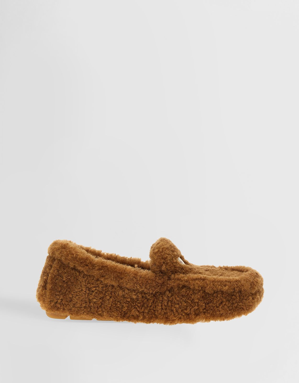 Prada Logo Shearling Leather ローファー (フラット) IFCHIC.COM
