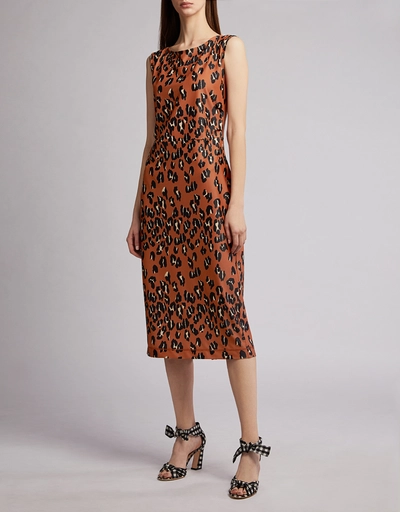 Medina Leopard Midi Dress