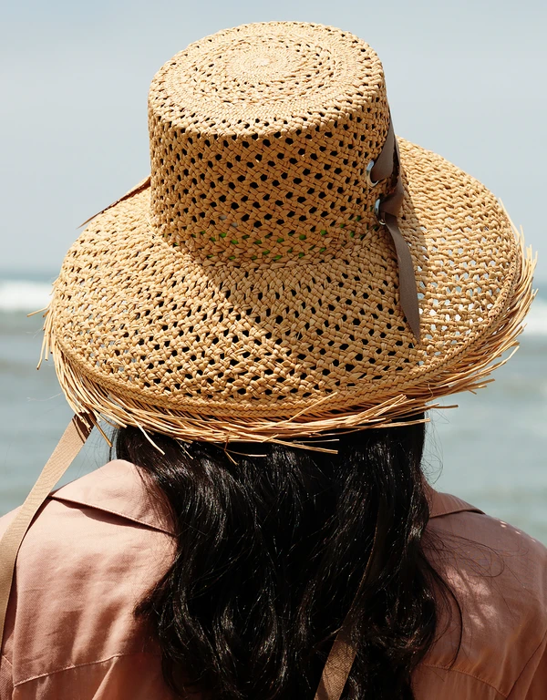 Sensi Studio Calado Lampshade Panama Hat