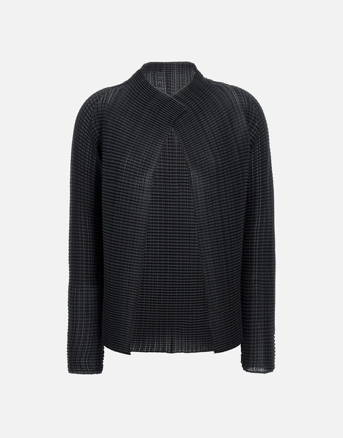 Issey Miyake Wooly Pleats Pleated Cardigan () IFCHIC.COM