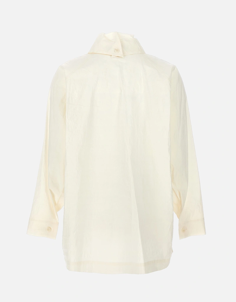 ISSEY MIYAKE / 長袖カットソー/M/ポリエステル/WHT Issey Miyake Shaped Membrane Long Sleeves Shirt () IFCHIC.COM