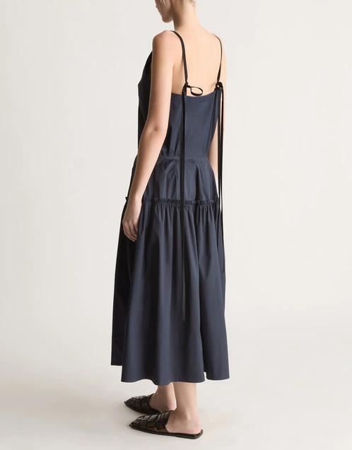Lee Mathews Cotton Nylon Blend A Line Midi Skirt (All New In 