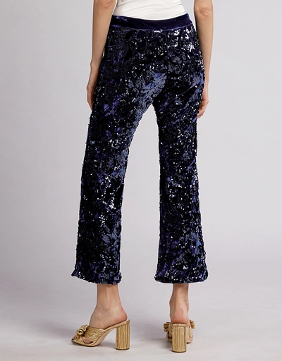 Pace Sequin Flare Cropped Pants
