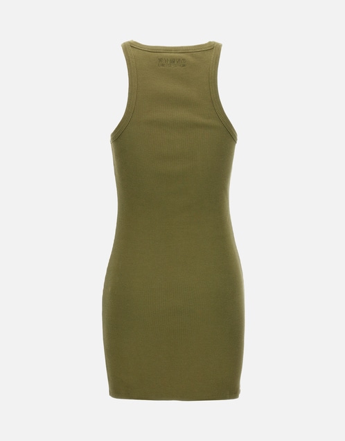 strapless open back dress Cotton Citizen Verona Tank Dress | Green Fog