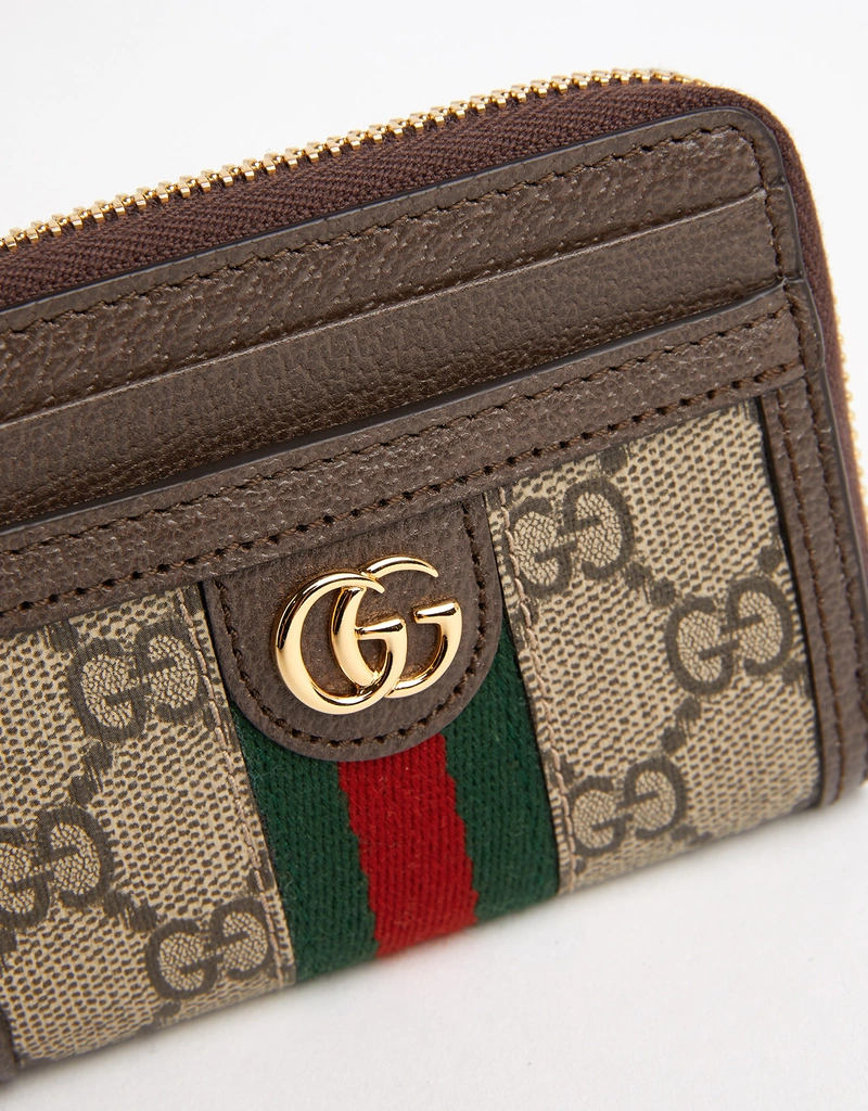 Gucci Ophidia Canvas And Leather Trim Card Case () IFCHIC.COM