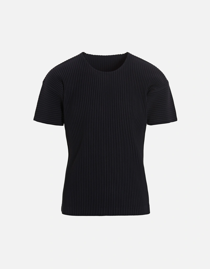 Homme Plisse' Issey Miyake Men's Pleated Crewneck Short Sleeves T