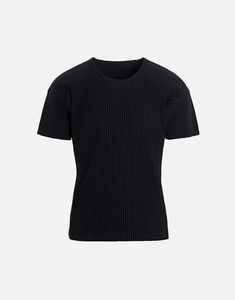 Homme Plisse' Issey Miyake Men's Pleated Crewneck Short Sleeves T