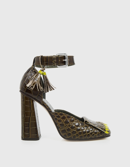 crocodile high heels