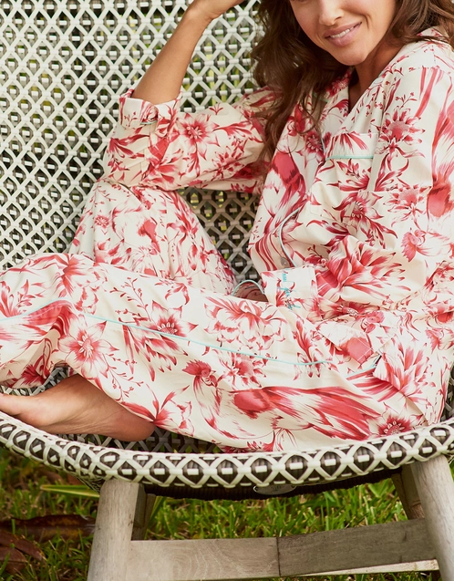 Emma Pajama Set-Tropical Paradise Red