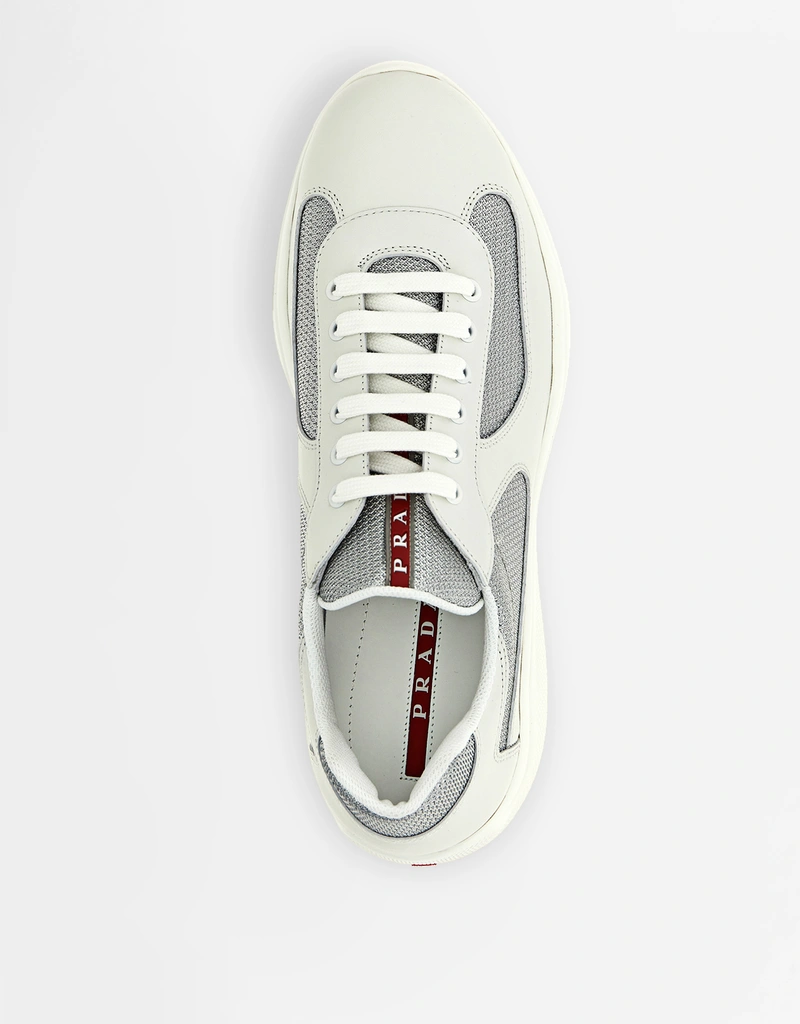 Prada Men's America's Cup Leather And Bike Fabric スニーカー