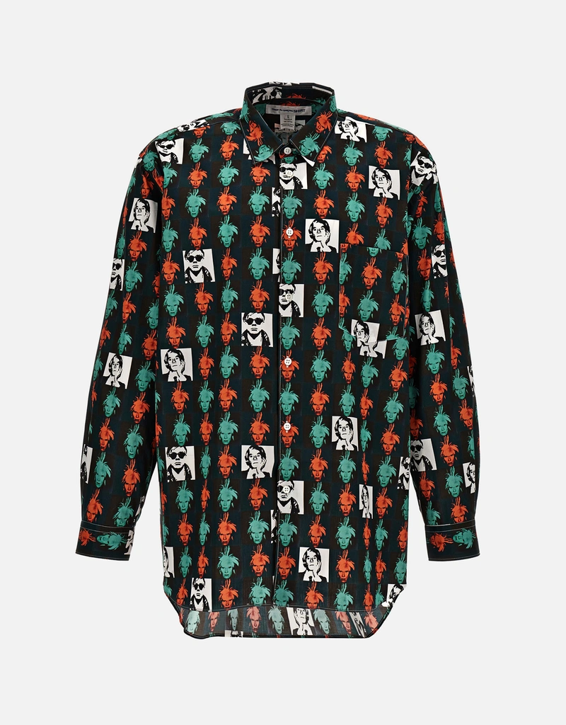 Comme des Garcons Shirt Men's Andy Warhol Style Long-Sleeved Shirt