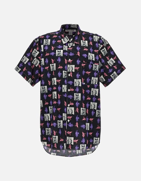 Comme des Garcons Shirt Men's Andy Warhol Style Short-Sleeved