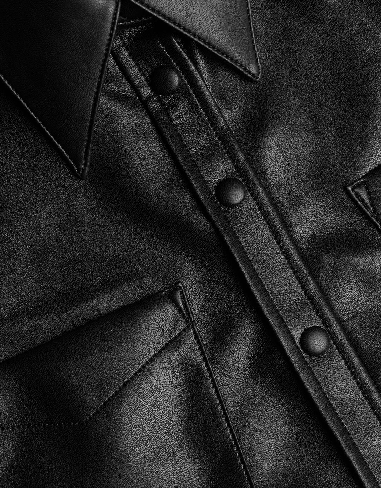AGOLDE Paloma Vegan Leather Shirt (Tops 