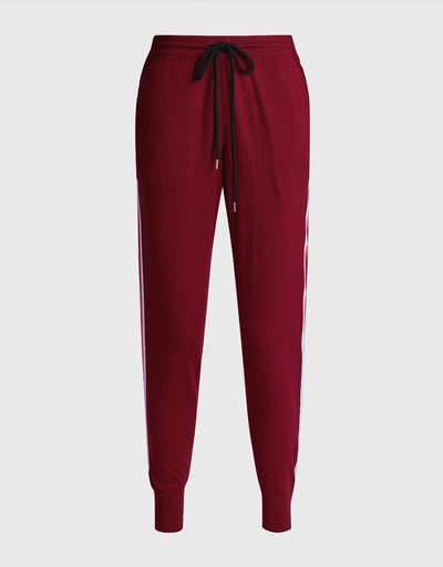 Wool Stripe Knitted Track Pants