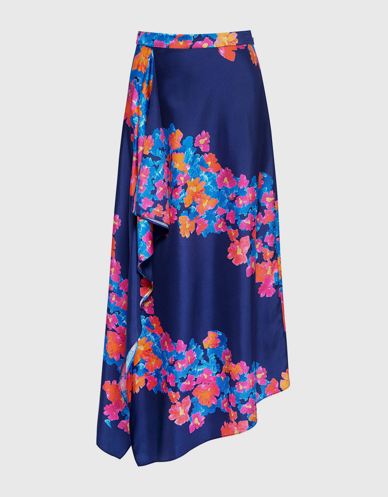 Tanya Taylor Diagonal Silk Midi Skirt - US 0