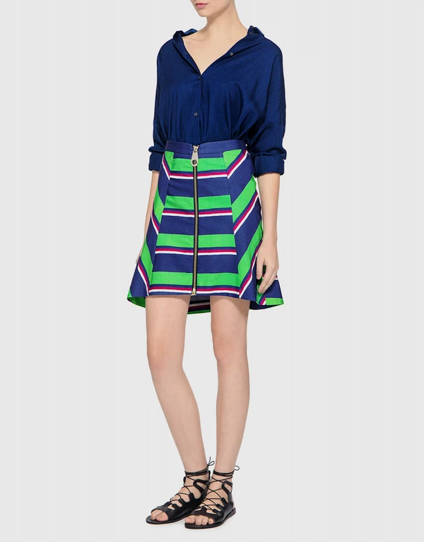 Tanya Taylor Sarong Stripe Molly Mini Skirt