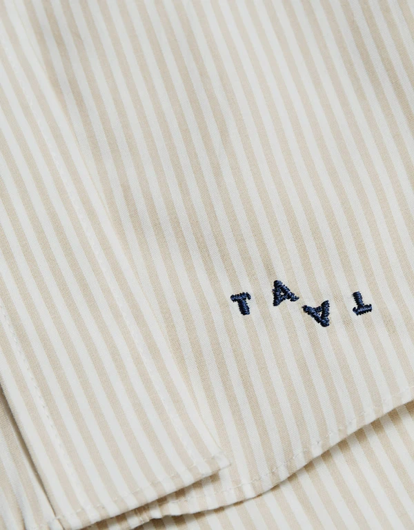 Tanya Taylor Stripe Cotton Boyfriend Shirt