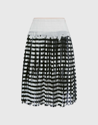 Lina Gingham Pleated Skirt