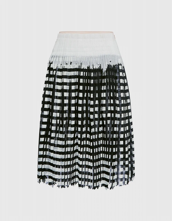 O 2nd Lina Gingham Pleated Skirt