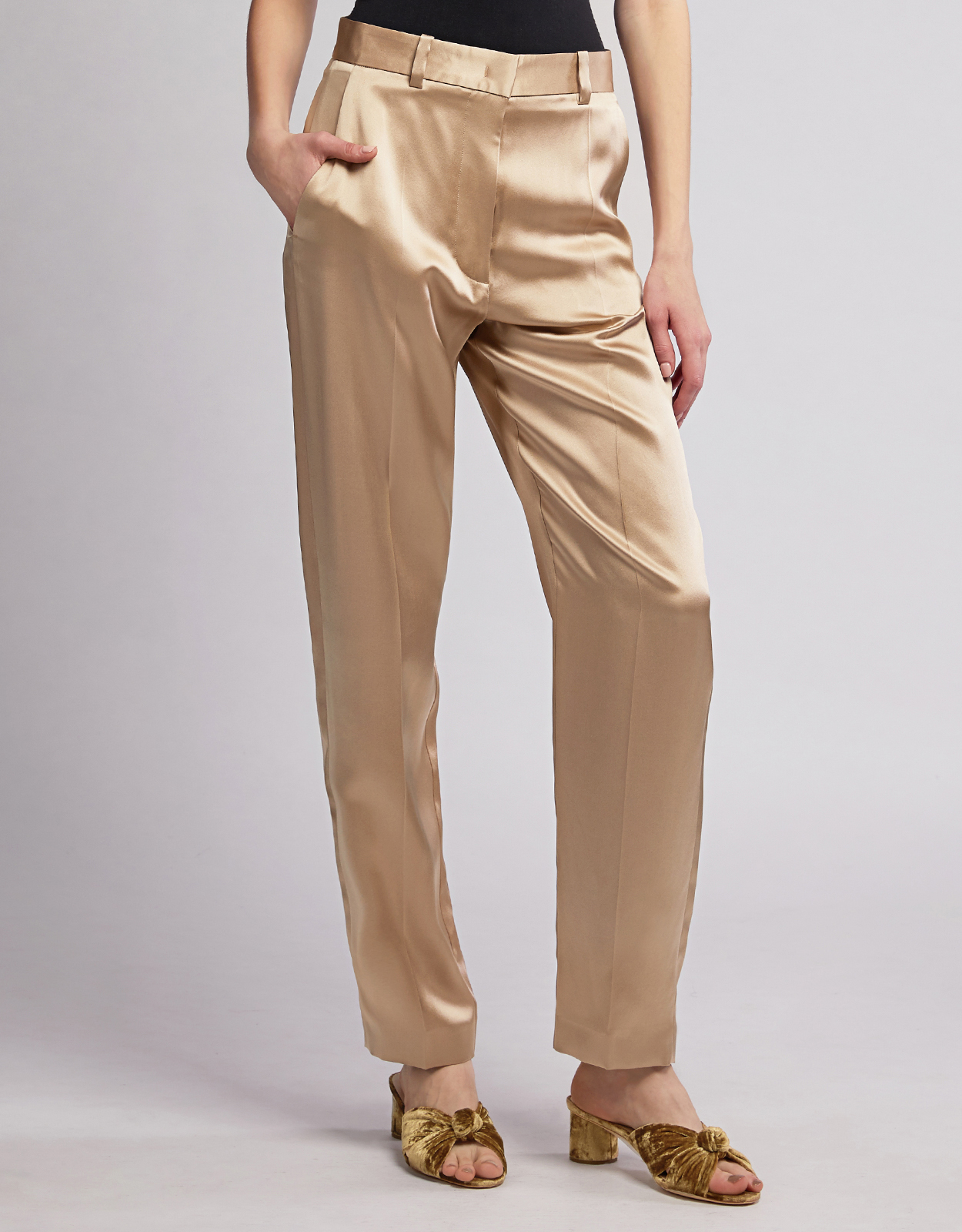 Joseph Electra Silk Satin Tapered Pants 