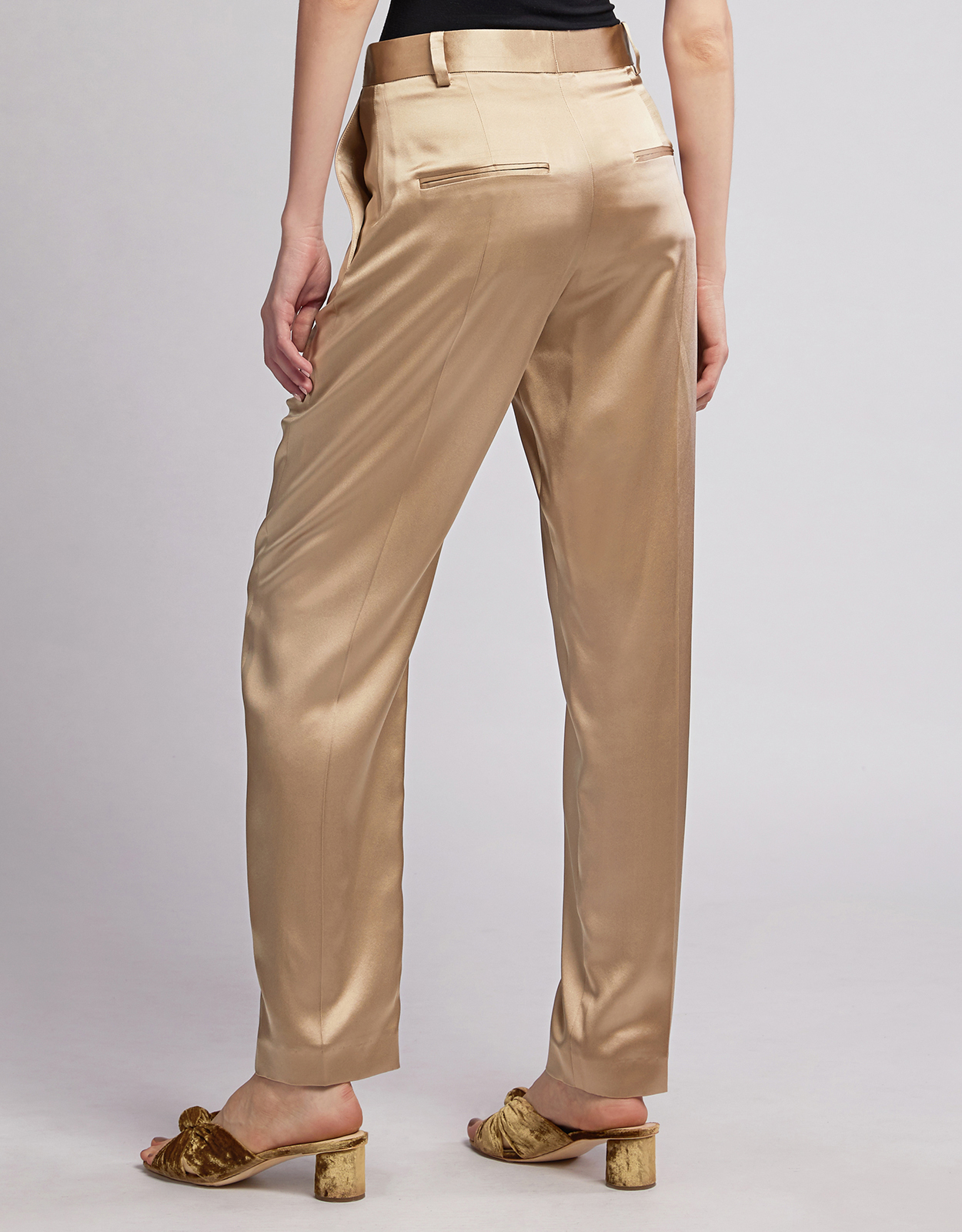 Joseph Electra Silk Satin Tapered Pants 
